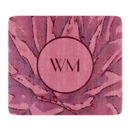 Red Monogram Agave Cutting Board Schneidebrett
