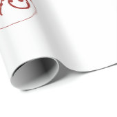 Red Monogram Bauble Hanging Ornaments Weihnachten Geschenkpapier (Rolleneckpunkt)