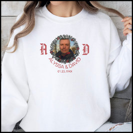 Red Monogram Couples Wedding Anniversary Ehefrau Sweatshirt