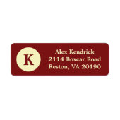 Red Monogram Dot Address Labels (Vorne)
