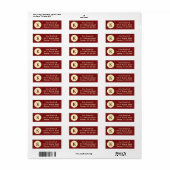 Red Monogram Dot Address Labels (Vorne)