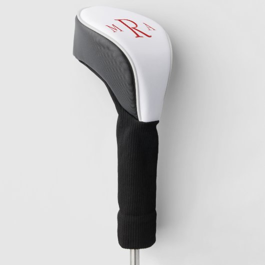 Red Monogram Driver Golf Head Cover Golf Headcover (angewinkelt)