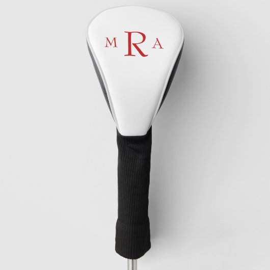Red Monogram Driver Golf Head Cover Golf Headcover (Vorderseite)