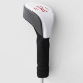 Red Monogram Driver Golf Head Cover Headcover (angewinkelt)
