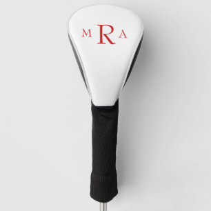 Red Monogram Driver Golf Head Cover Headcover