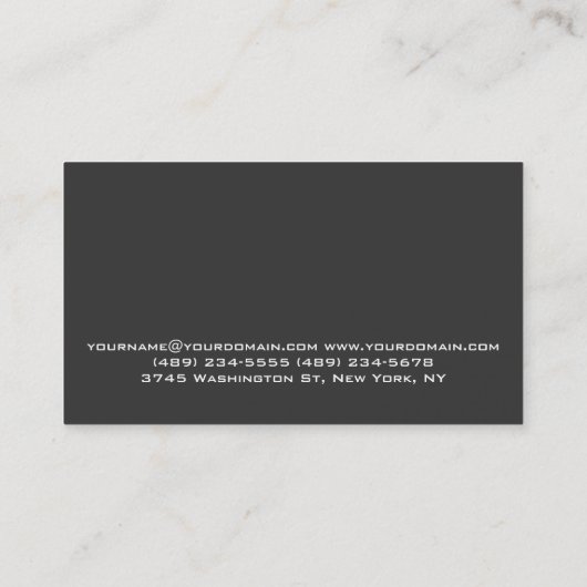 Red Monogram Gray Personal Trainer Modern Visitenkarte (Rückseite)