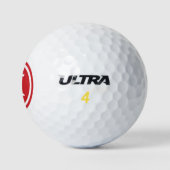 Red Monogram Personalisierte Golfbälle (Logo)
