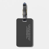 Red Monogram White Gray Personal Trainer Modern Gepäckanhänger (Rückseite vertikal)