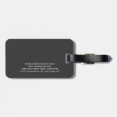 Red Monogram White Gray Personal Trainer Modern Gepäckanhänger (Rückseite horizontal)