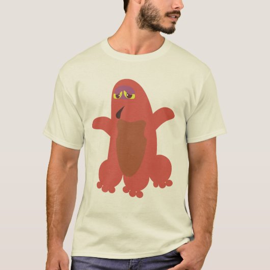 Red Monster Fun Goofy Art T-Shirt (Vorderseite)