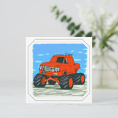 Red Monster Truck and Blue Monster Truck (Stehend Vorderseite)