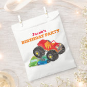 Red Monster Truck Birthday Party - Farbe Geschenktütchen (Ausgeschnitten)