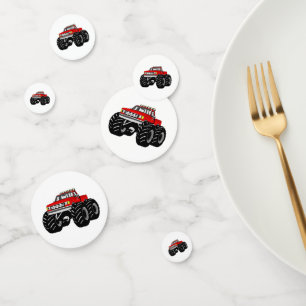 Red Monster Truck Konfetti