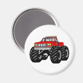 RED MONSTER TRUCK MAGNET (Vorderseite/Rückseite)