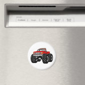 RED MONSTER TRUCK MAGNET (In Situ (Geschirrspüler))