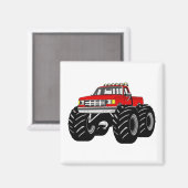 RED MONSTER TRUCK MAGNET (Vorderseite/Rückseite)