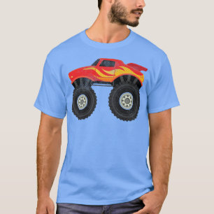 Red Monster Truck Mud Crushing Drivers Niedlich Bi T-Shirt