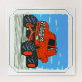Red Monster Truck Puzzle (Horizontal)