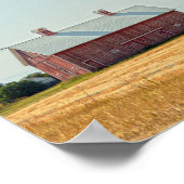 Red Montana Barns Poster (Ecke)
