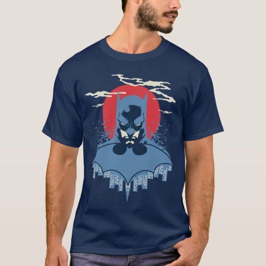 Red Moon Batman mit Logo T-Shirt (Vorderseite)