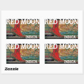 RED MOON INDICA RECHTECKIGER AUFKLEBER (Blatt)