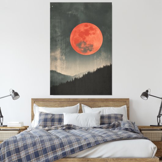 Red Moon Leinwanddruck (Insitu (Schlafzimmer))