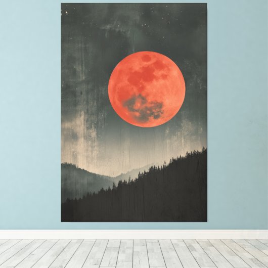 Red Moon Leinwanddruck (Insitu (Holzboden))