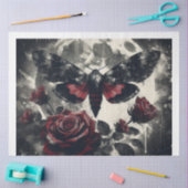 Red Moon Moth Seidenpapier (Basteln)