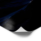 Red Moon Over Stormy Sea Fantasy Seascape Poster (Ecke)