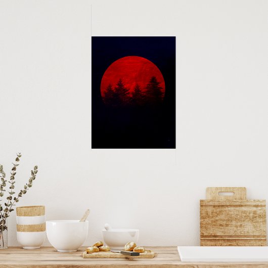 Red Moon Poster (Küche)