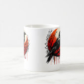 Red Moon Raven Black Crow Kaffeetasse (Mittel)