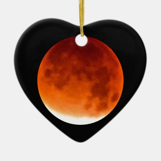 Red Moon Risiing Keramik Ornament (Vorne)