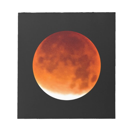 Red Moon Risiing Notizblock (Vorderseite)