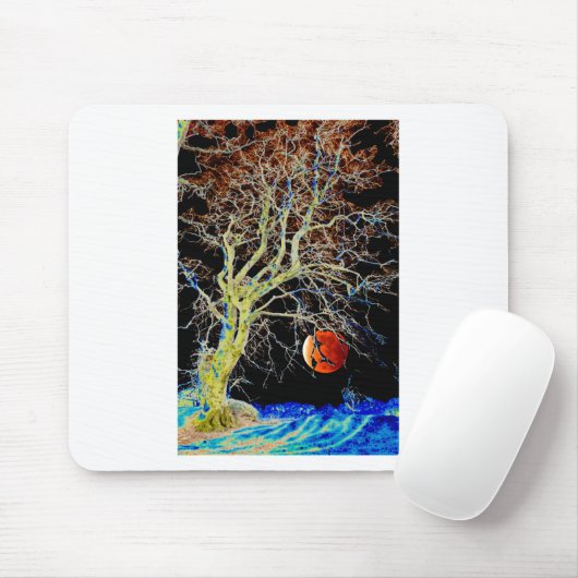 Red Moon Rising Mousepad (Mit Mouse)