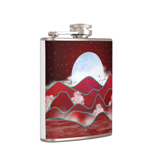 Red Moonrise Flachmann (Rechts)