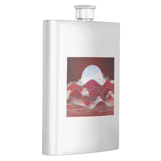 Red Moonrise Flachmann (Rechts)