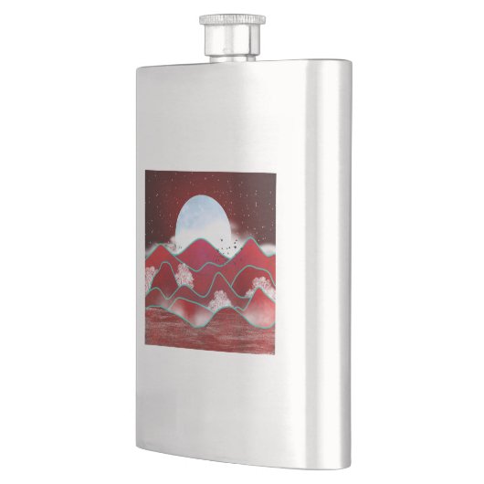 Red Moonrise Flachmann (Links)