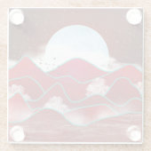 Red Moonrise Glasuntersetzer (Rückseite)