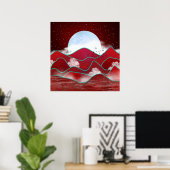 Red Moonrise Poster (Heimbüro)