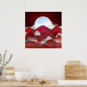 Red Moonrise Poster (Küche)