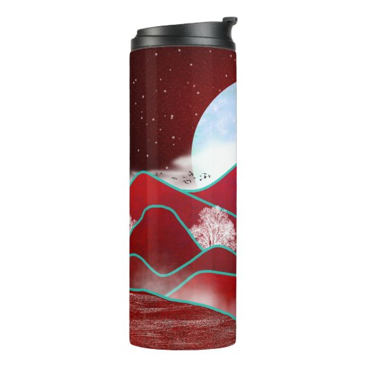 Red Moonrise Thermosbecher (Nach links gedreht)