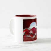 Red Moonrise Zweifarbige Tasse (Vorderseite Links)