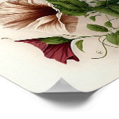 Red Morning Gloriage Blume Art Print Poster (Ecke)