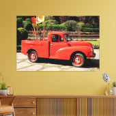 Red Morris Mini Pick Up Truck Leinwanddruck (Insitu (Wohnzimmer))