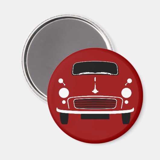 Red Morris Minor Kühlschrank Magnet (Vorderseite/Rückseite)