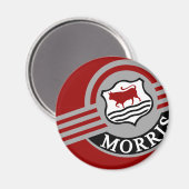 Red Morris Minor Kühlschrank Magnet (Vorderseite/Rückseite)
