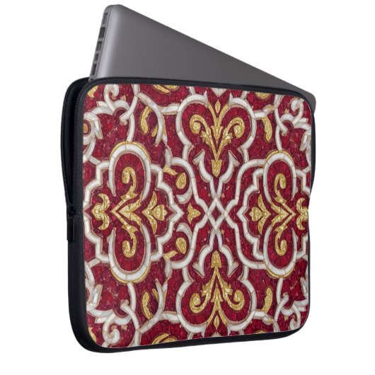 red mosaic laptopschutzhülle (Vorne Rechts)