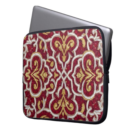 red mosaic laptopschutzhülle (Vorderseite Links)