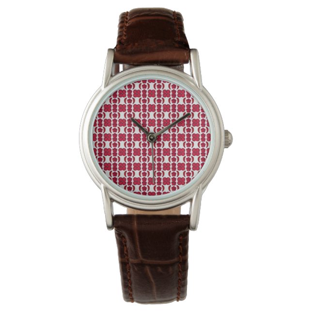 Red Motif Armbanduhr (Vorderseite)