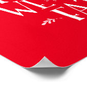 Red Motivierend Life Quotes Calligraphy Poster (Ecke)